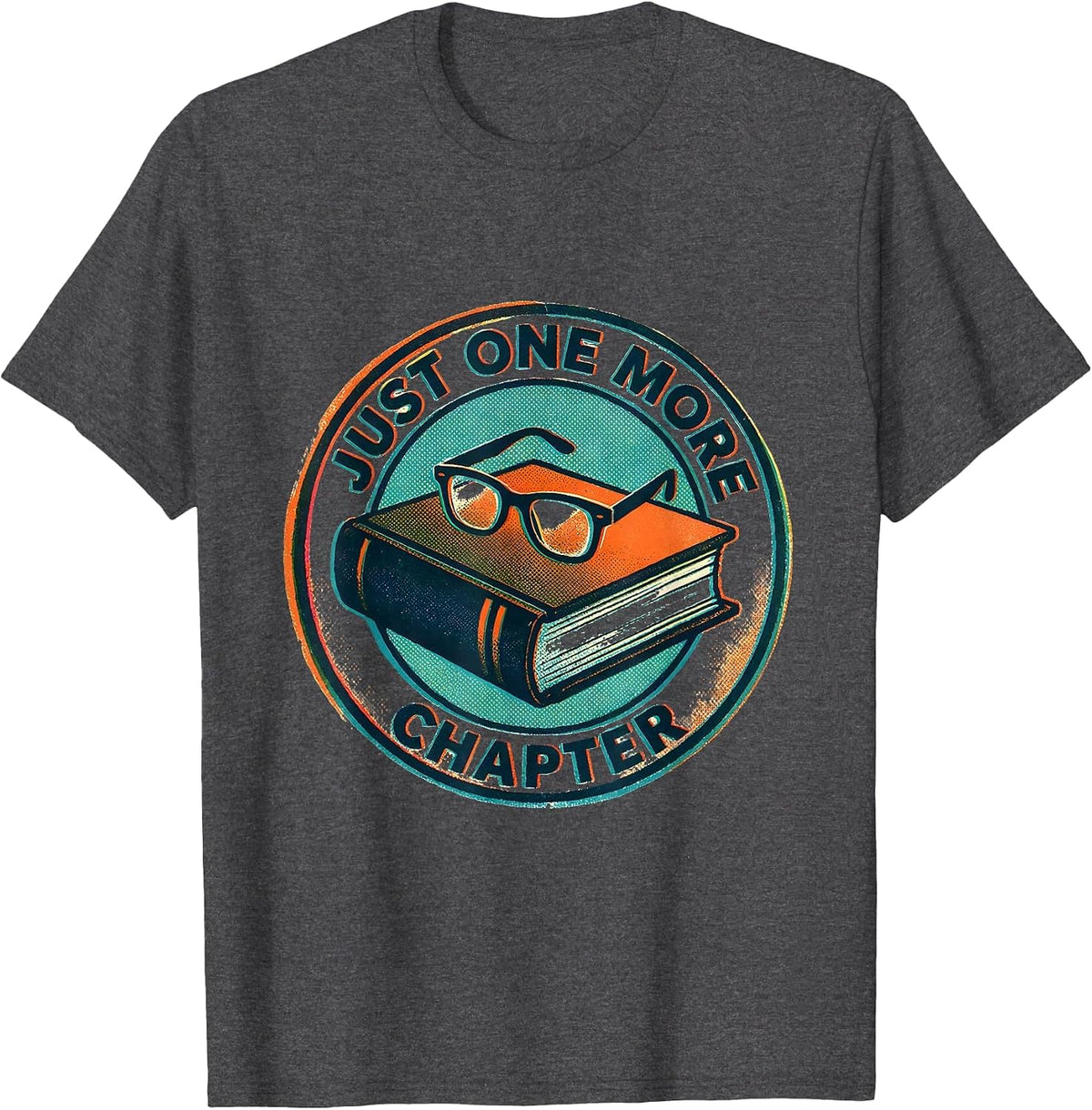Closed Book Badge Librarian Reading Humor T-Shirt - Dark Heather Grey