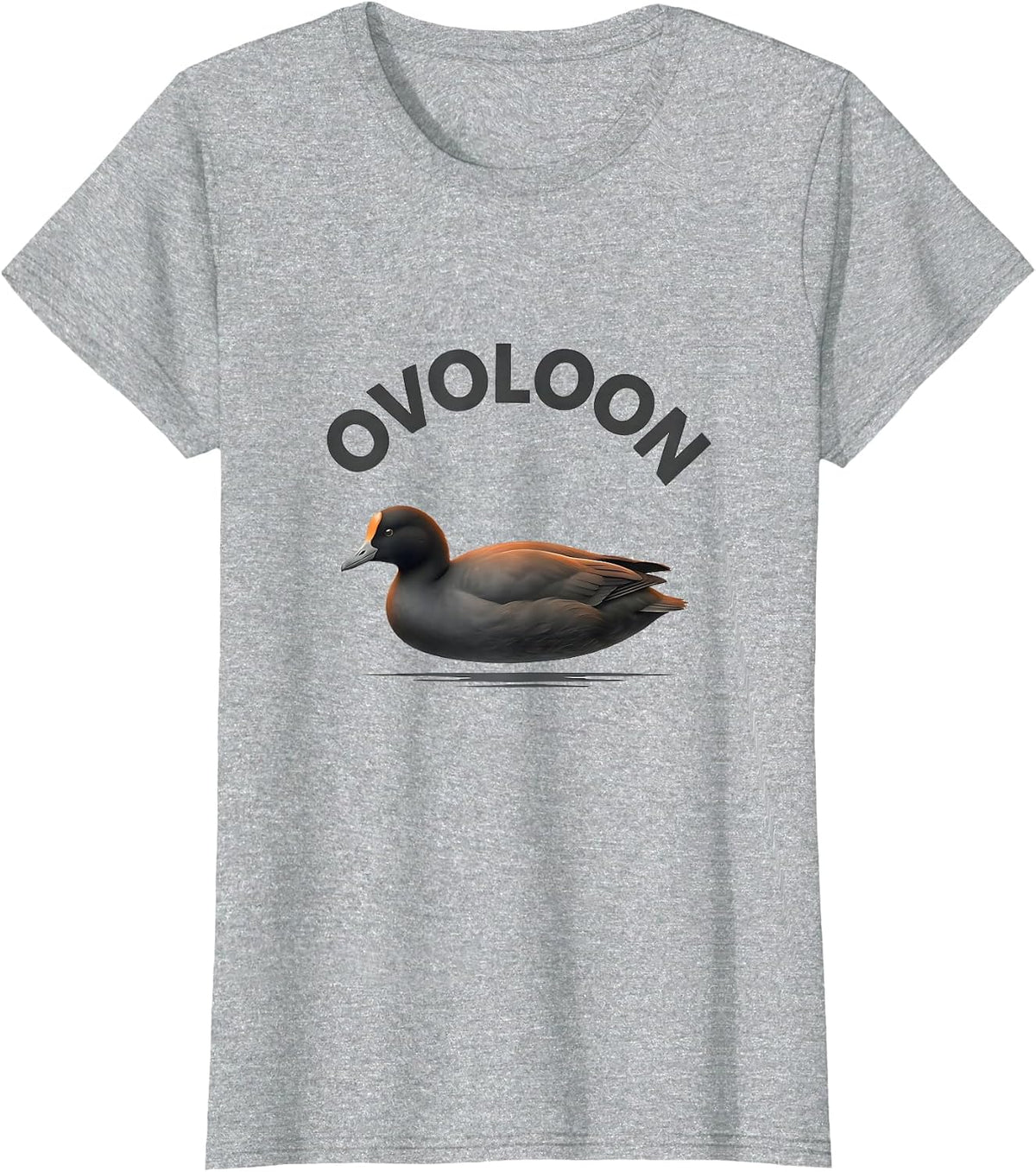 Ovoloon Minimalist Geometric Bird Pun Math Teacher Humor T-Shirt - Heather Grey