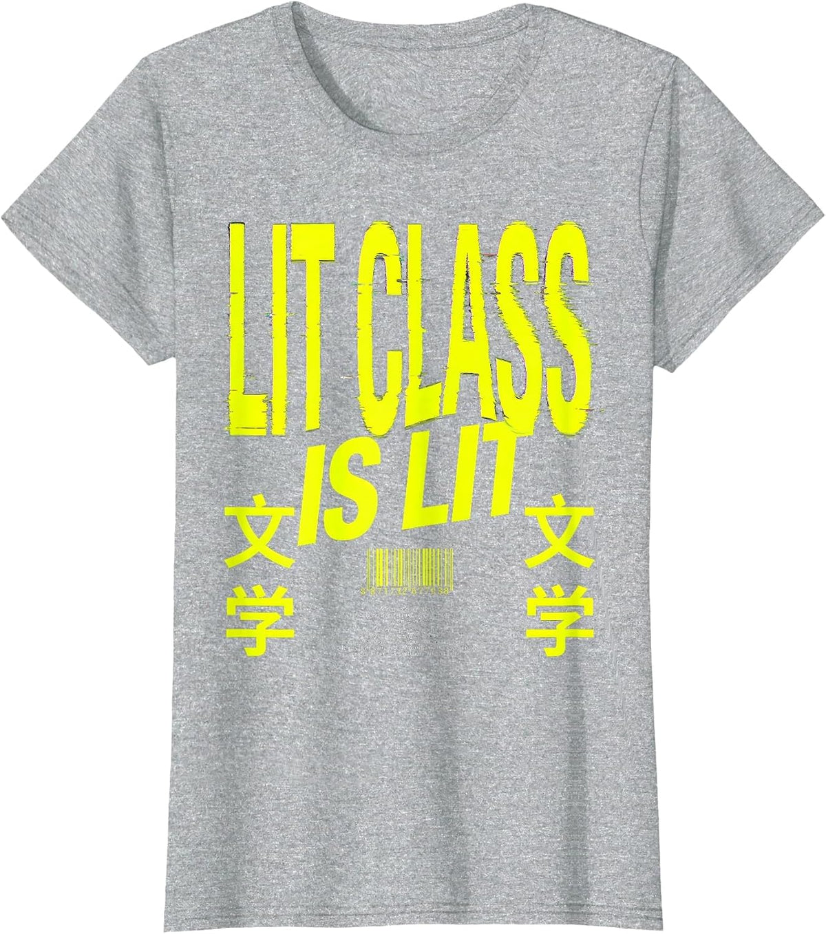 Lit Class Is Lit English Teacher Design T-Shirt - Heather Grey
