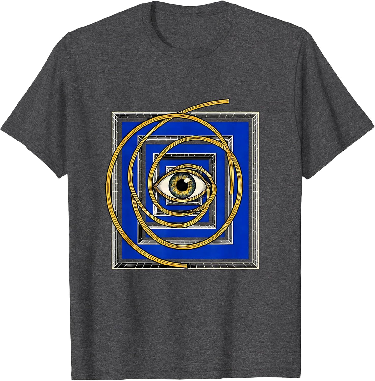 Golden Spiral Sacred Geometry Math Enthusiast T-Shirt - Dark Heather Grey