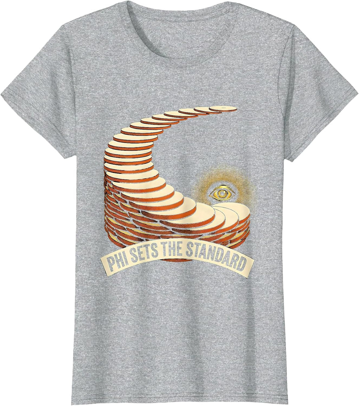 Women's Phi Sets The Standard Math Sacred Geometry Golden Ratio T-Shirt - Heather Grey