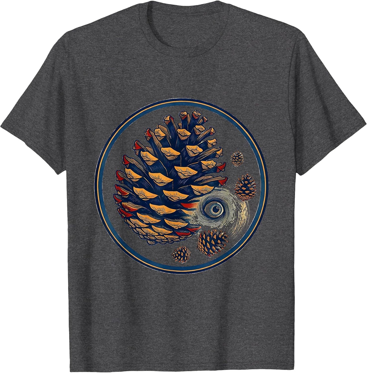 Fibonacci Spiral Sacred Geometry Ratio Math Enthusiast T-Shirt - Dark Heather Grey