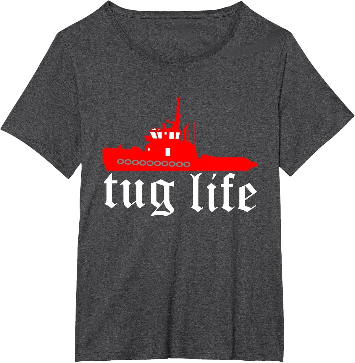 TUG Life Funny Tugboat t-Shirt T-Shirt - Dark Heather Grey
