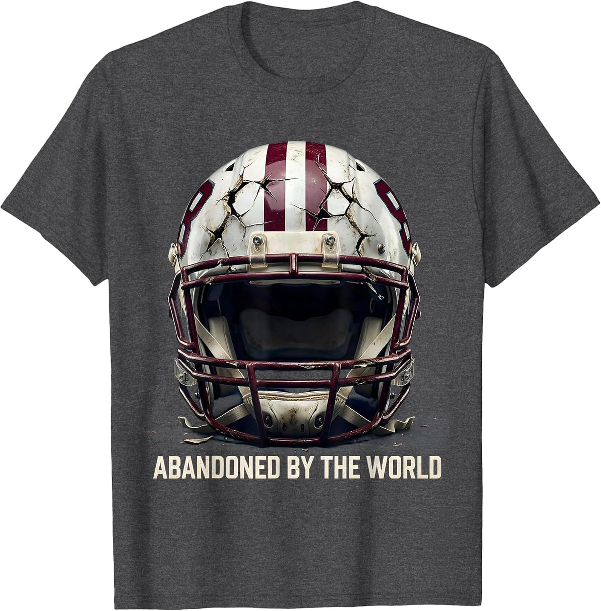Men's Forsaken Abandoned by the World Dark Design T-Shirt - Dark Heather Grey