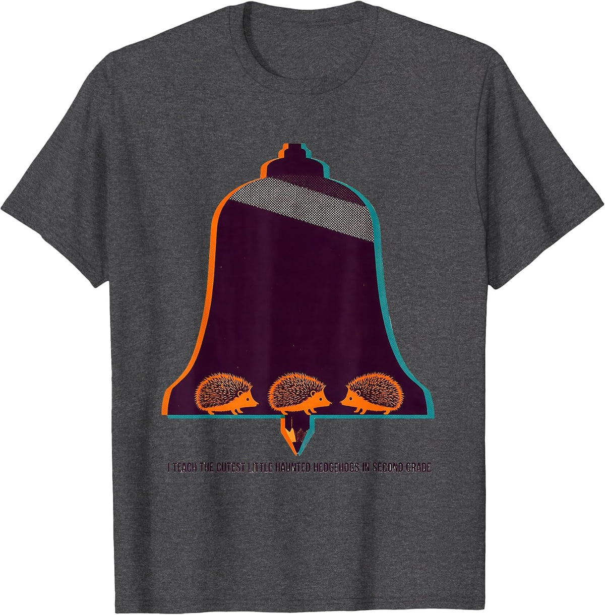 I Teach The Cutest Little Haunted Hedgehogs In Second Grade T-Shirt - Dark Heather Grey
