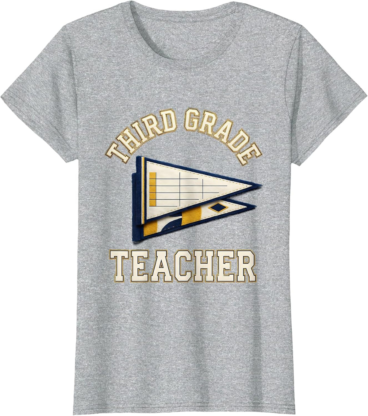 Third Grade Teacher Sports Back To School Teacher Girl T-Shirt - Heather Grey