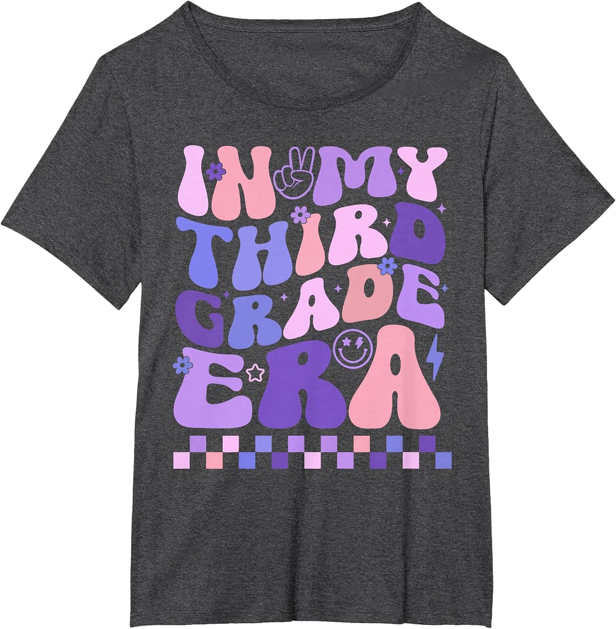 in My Third Grade Era 3rd Grade Teacher Student Boy Girl T-Shirt - Dark Heather Grey