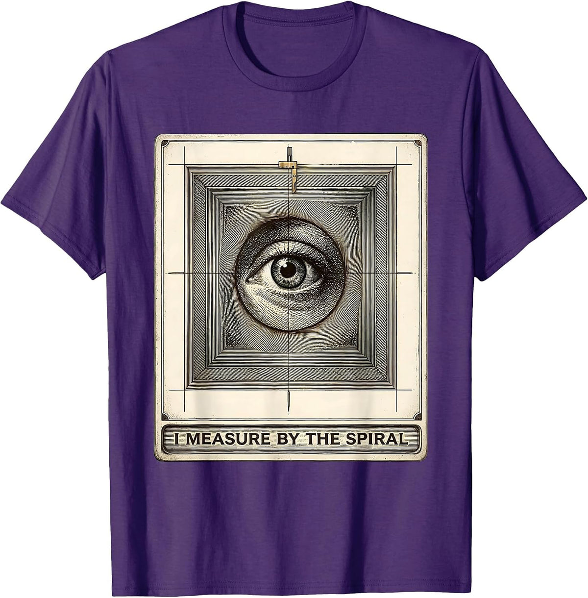 I Measure By The Spiral Sacred Geometry Math Lover Gift T-Shirt - Purple