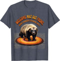 Welcome Mat Out Front Honey Badger Standing On It Funny T-Shirt - Heather Blue