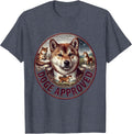 Doge Approved Internet Meme Humor Design T-Shirt - Heather Blue