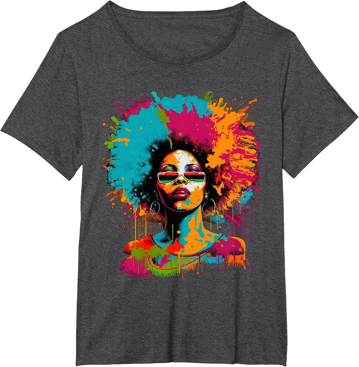 Black History Month African American Black Queen Juneteenth T-Shirt - Dark Heather Grey