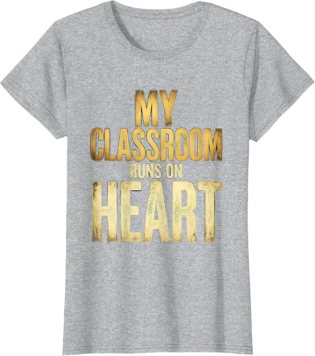My Classroom Runs On Heart Sped Teacher Design T-Shirt - Heather Grey