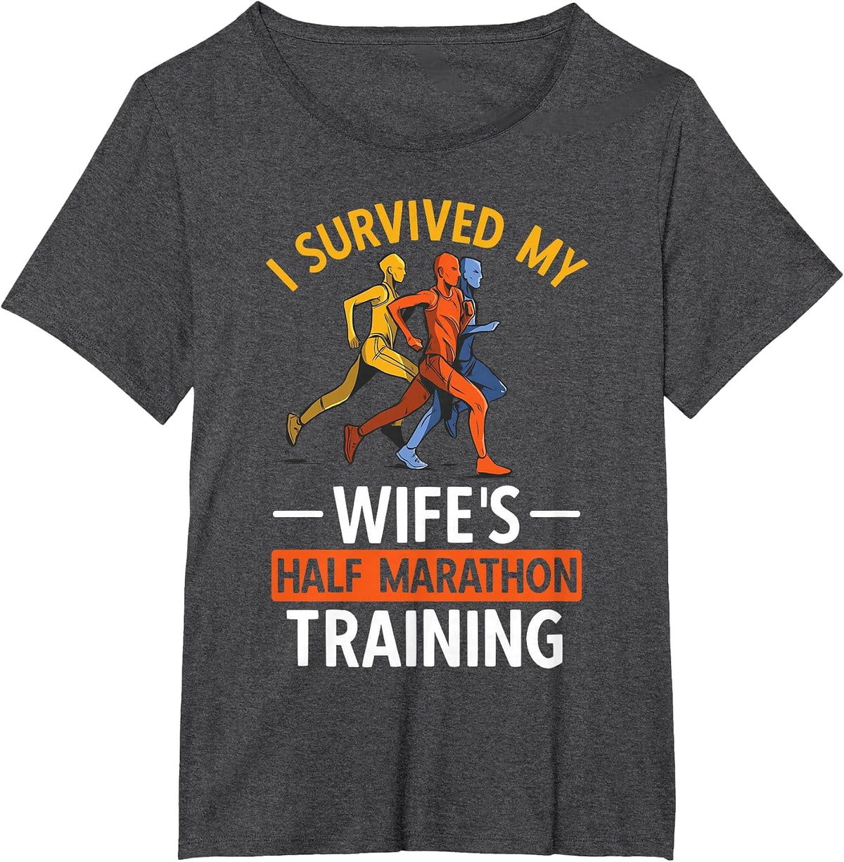 Half Marathon Running Marathon T-Shirt - Dark Heather Grey