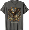 Land of the Free Patriotic Republican Design T-Shirt - Asphalt Grey