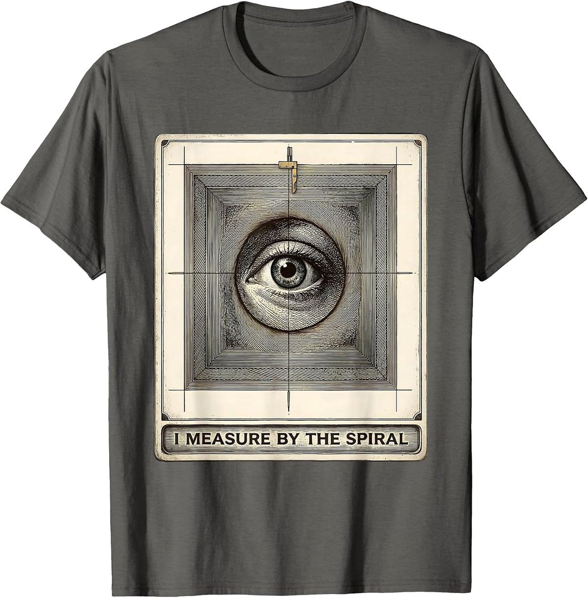 I Measure By The Spiral Sacred Geometry Math Lover Gift T-Shirt - Asphalt Grey