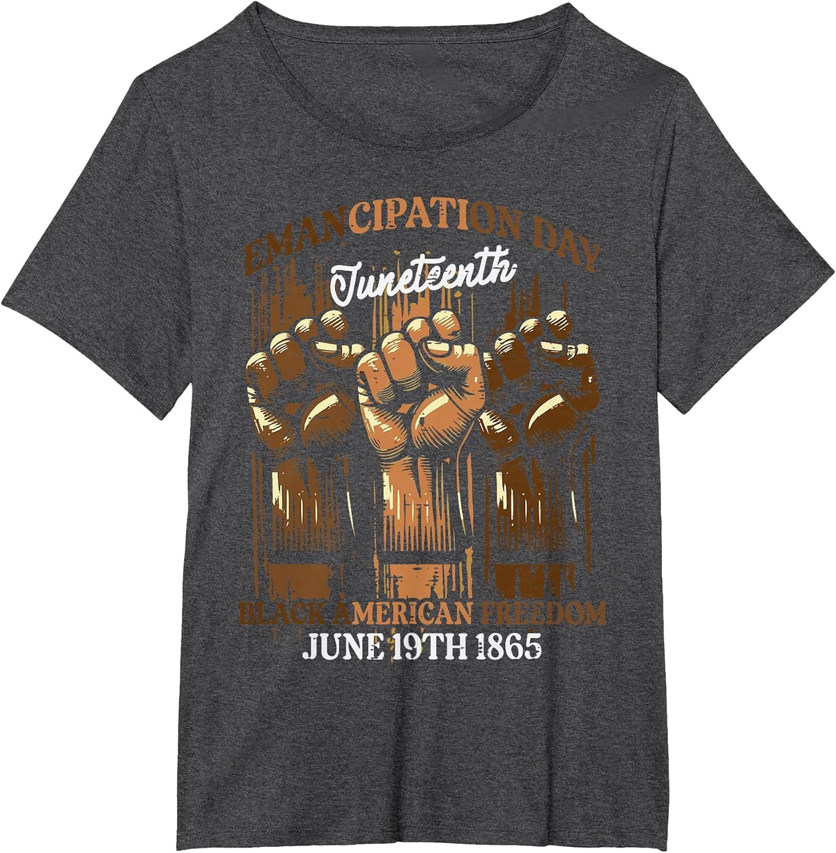 Juneteenth Emancipation Day Black African Men Women Kids T-Shirt - Dark Heather Grey