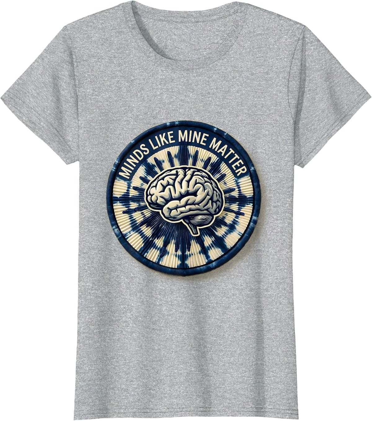 Women's Minds Like Mine Matter Neurodiversity Design T-Shirt - Heather Grey
