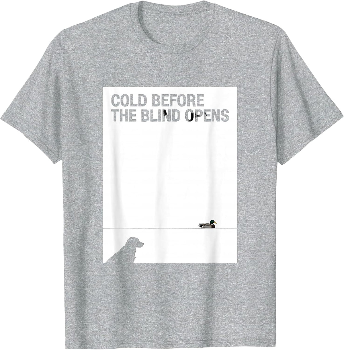 Men's Cold Before The Blind Opens Vintage Labrador Duck Hunting T-Shirt - Heather Grey
