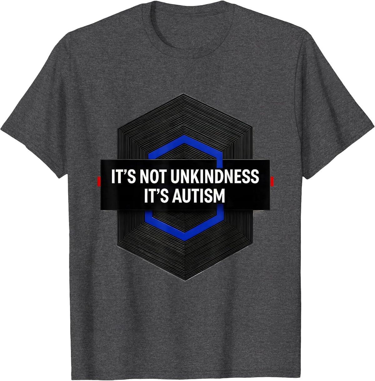 It's Not Unkindness It's Autism Geometric Neurodiversity T-Shirt - Dark Heather Grey