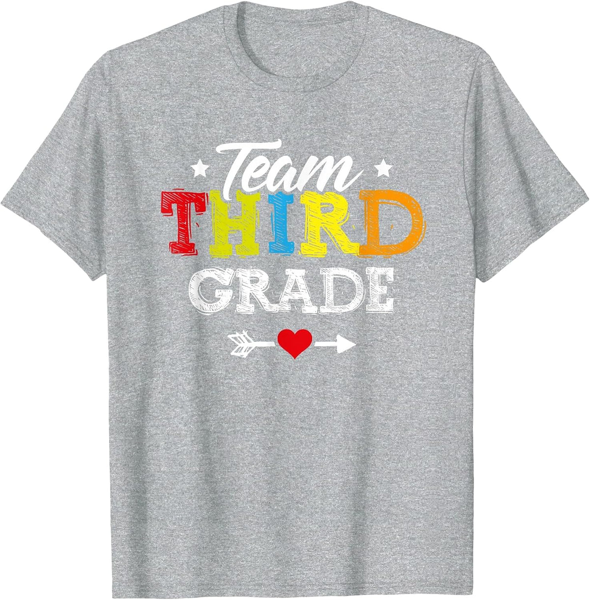 Team Third Grade Shirt Teacher Student Kids Back to School T-Shirt - Heather Grey