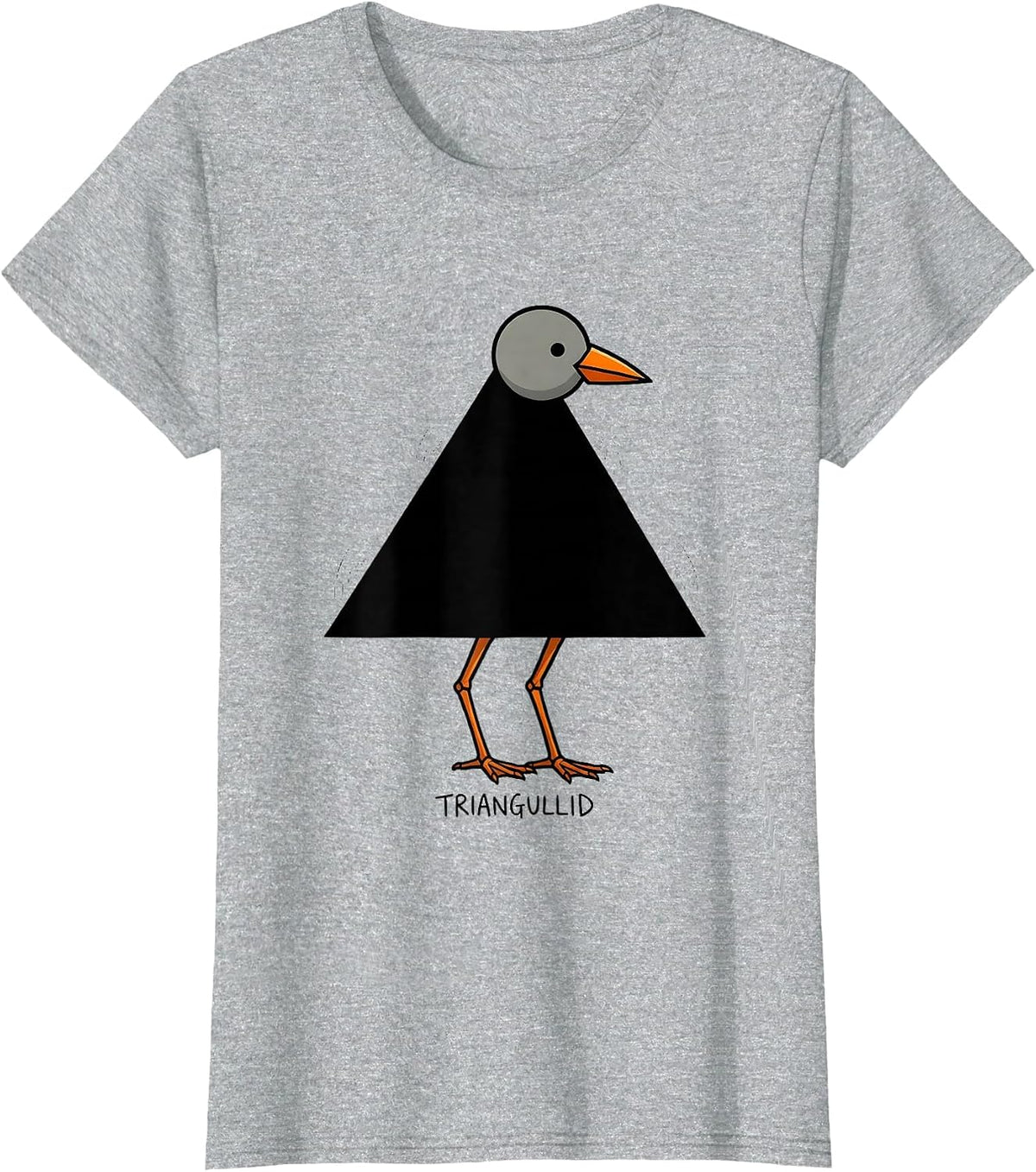 Triangullid Funny Geometric Bird Pun Math Teacher Humor T-Shirt - Heather Grey