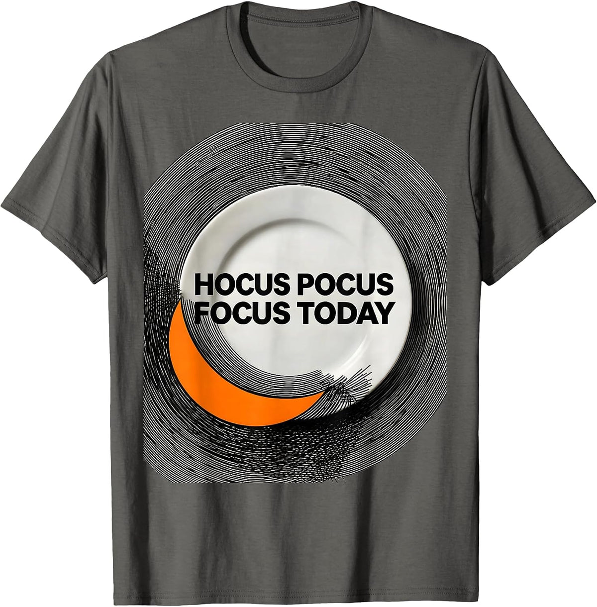 Hocus Pocus Focus Today Funny Halloween Teacher Costume T-Shirt - Asphalt Grey