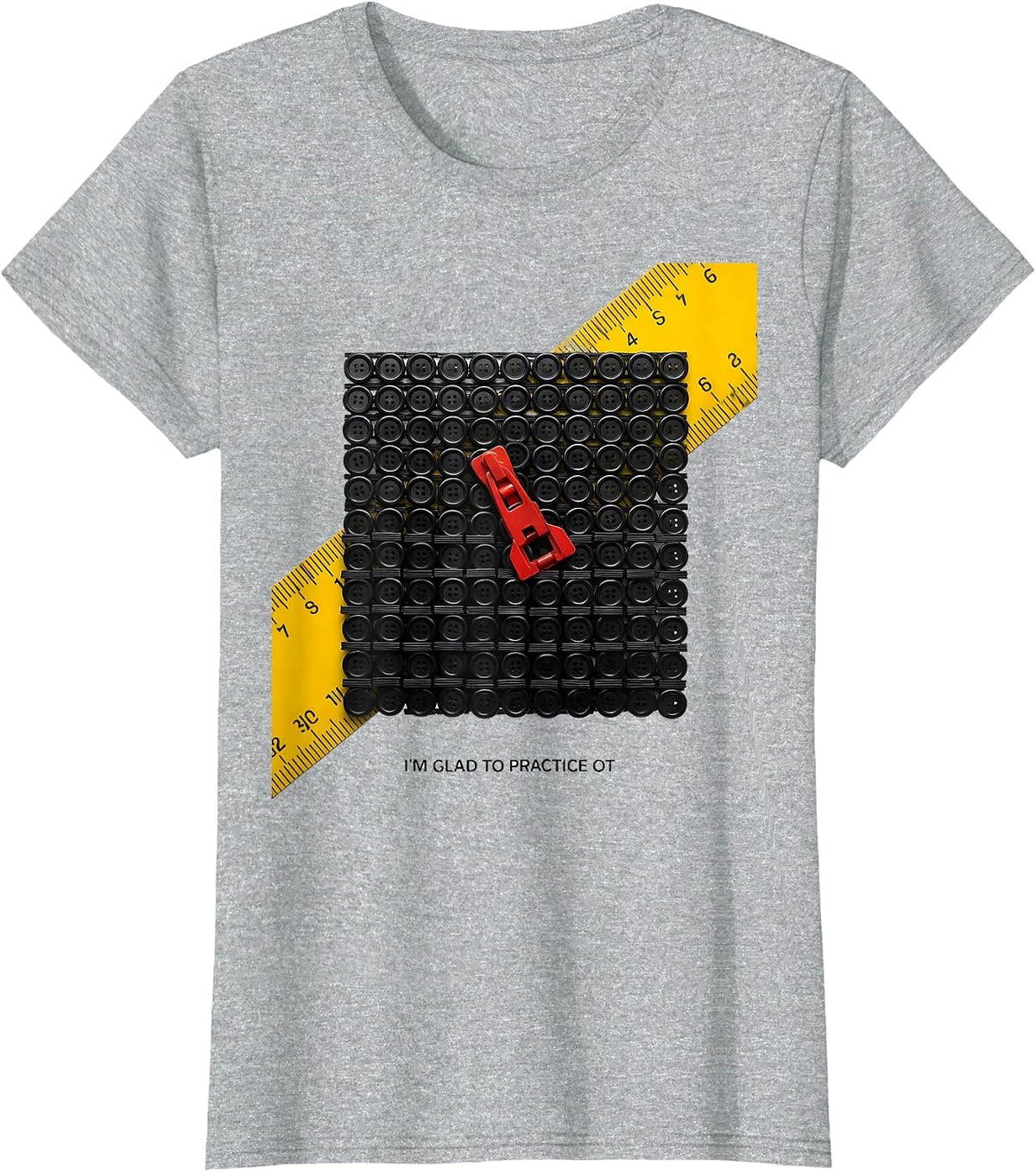 I'm Glad To Practice OT Funny Occupational Therapy Modernist T-Shirt - Heather Grey