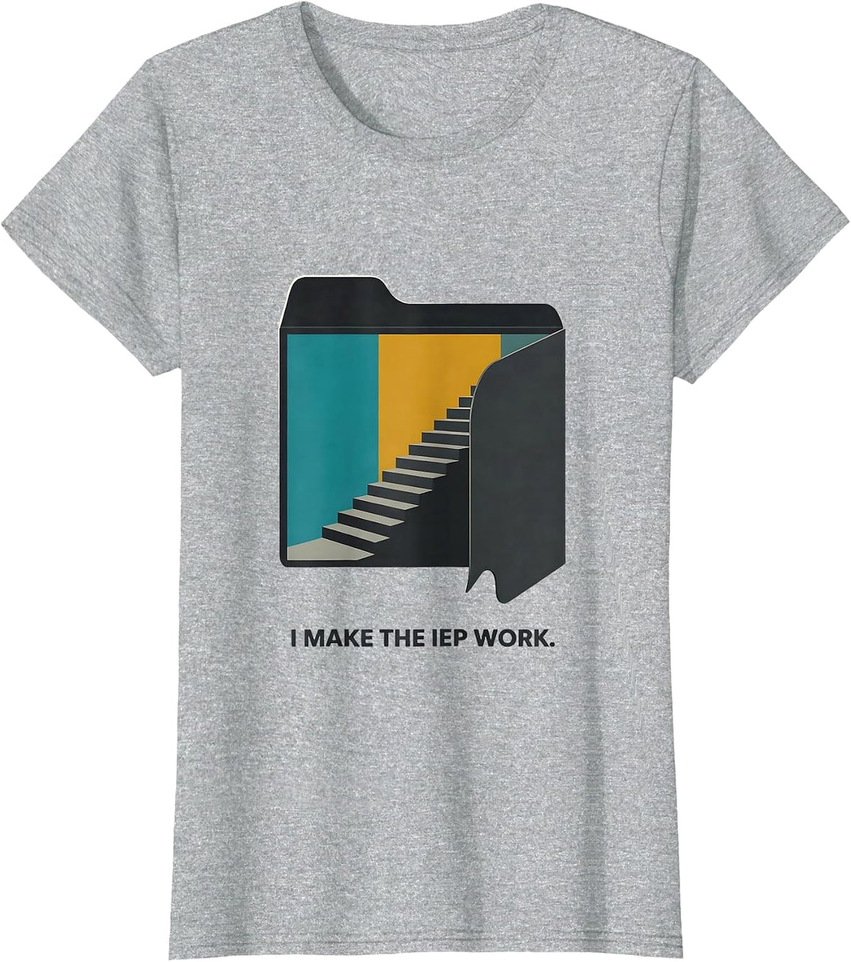 I Make The IEP Work Midcentury Modern Special Education T-Shirt - Heather Grey