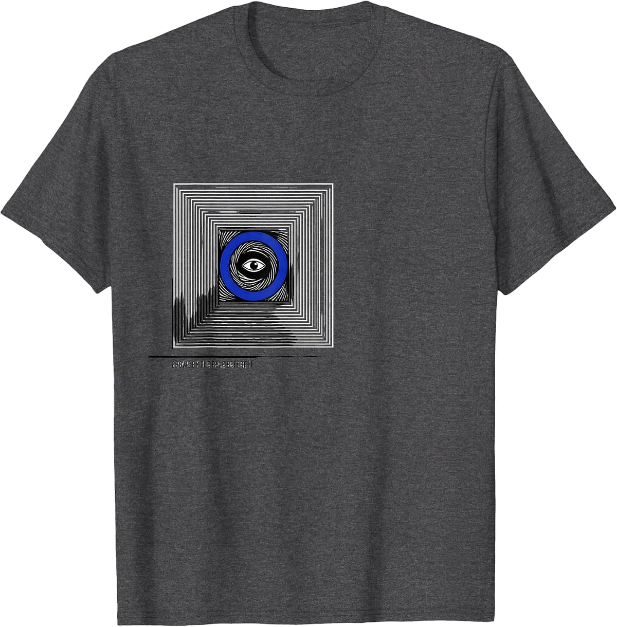 Grows By The Rule Before It Math Enthusiast Sacred Geometry T-Shirt - Dark Heather Grey