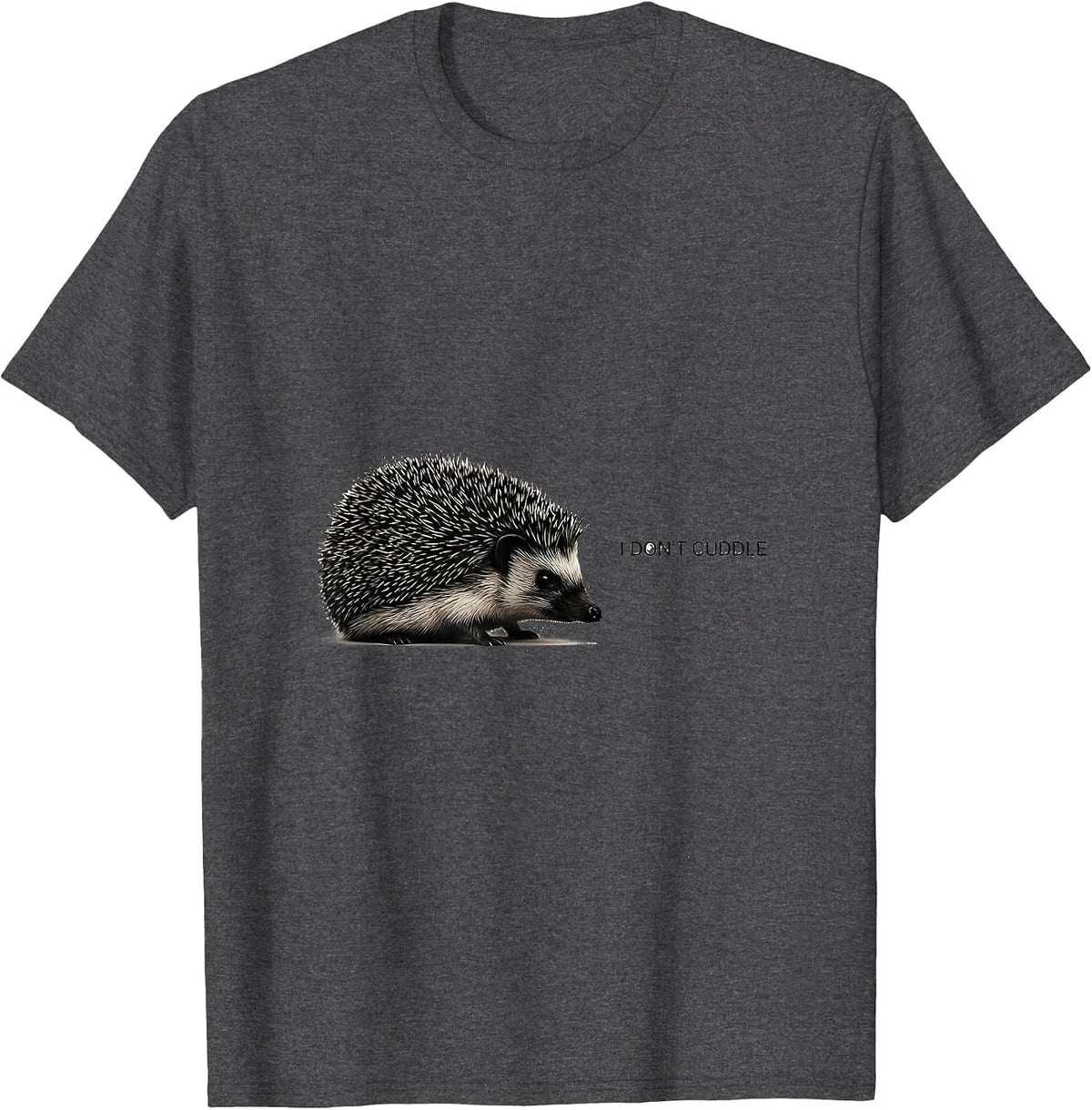 Men's I Don't Cuddle Funny Hedgehog Lover Gift for Kids Women T-Shirt - Dark Heather Grey