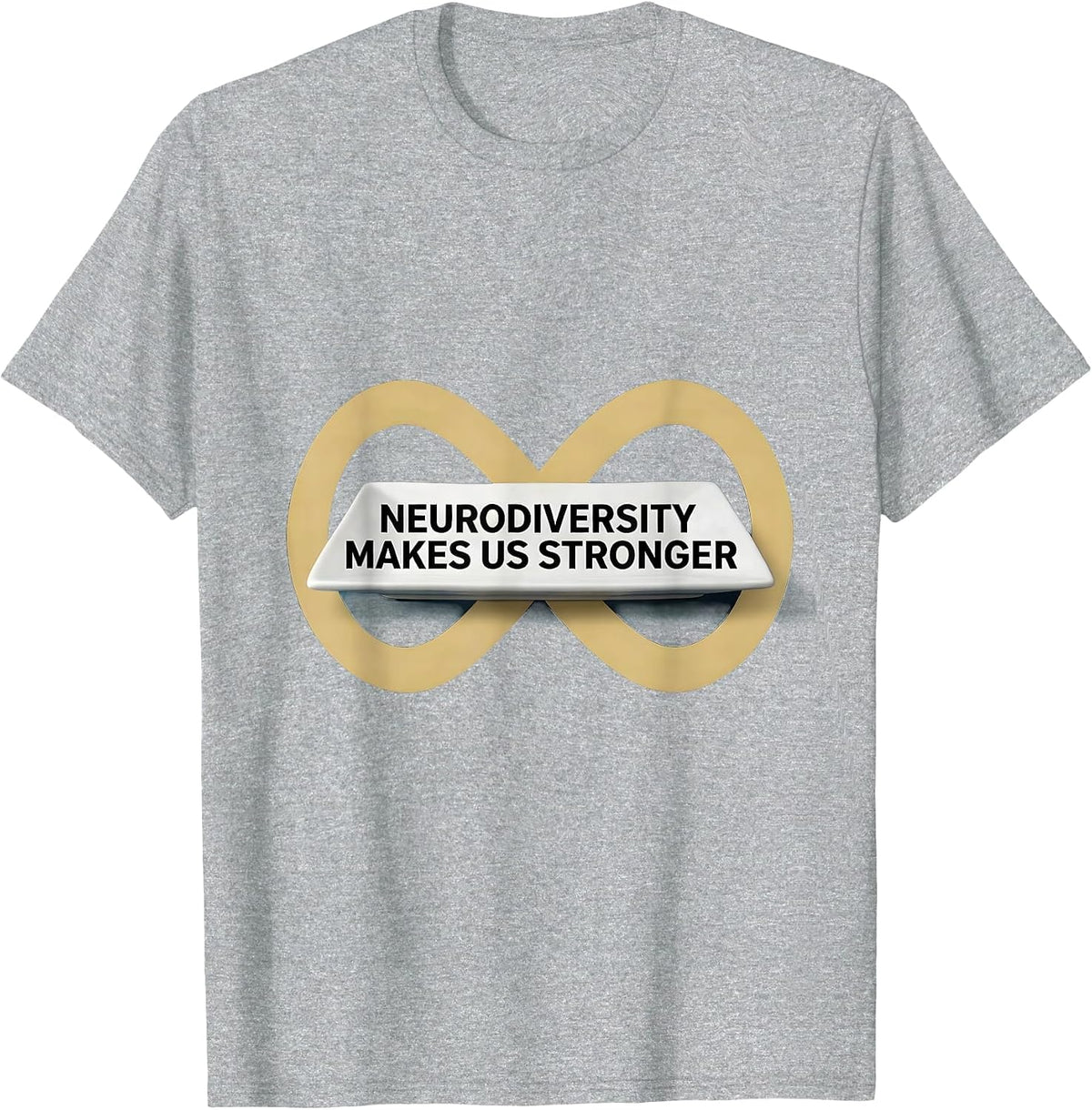 Men's Neurodiversity Makes Us Stronger Autism Awareness T-Shirt - Heather Grey