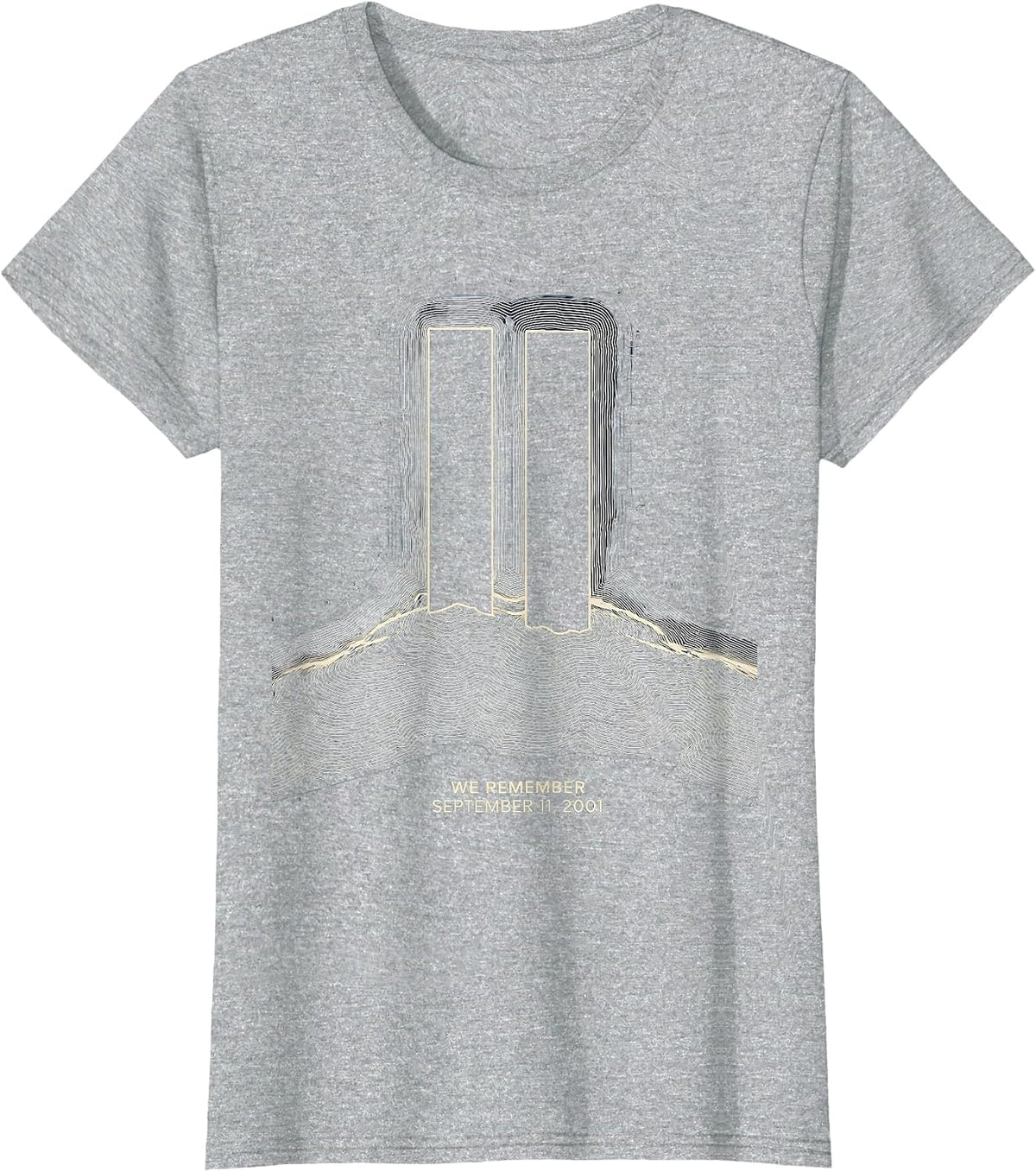 We Remember September 11, 2001 Patriotic Memorial Day T-Shirt - Heather Grey