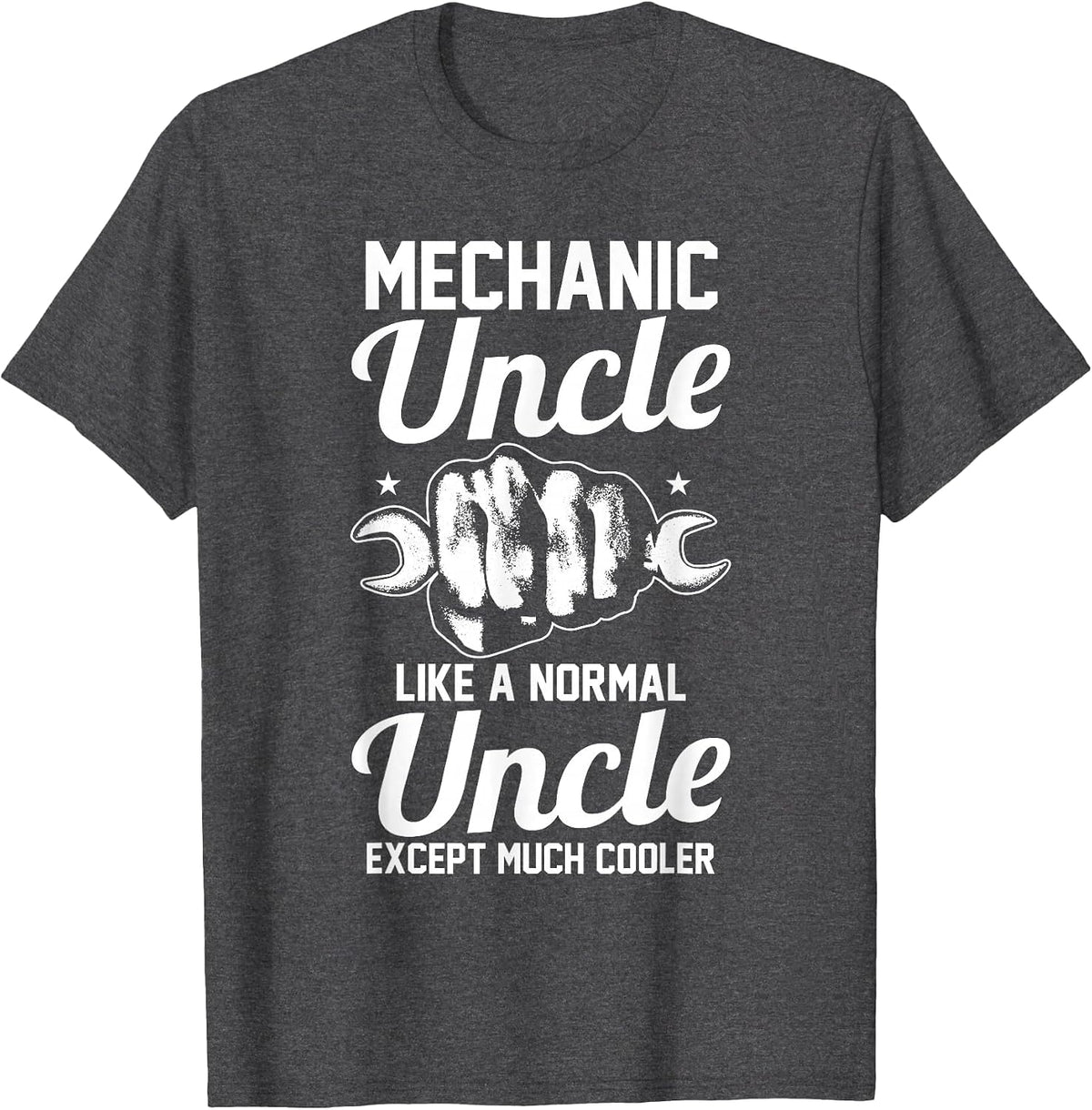 Maintenance Man Garage Uncle Mechanic T-Shirt - Dark Heather Grey