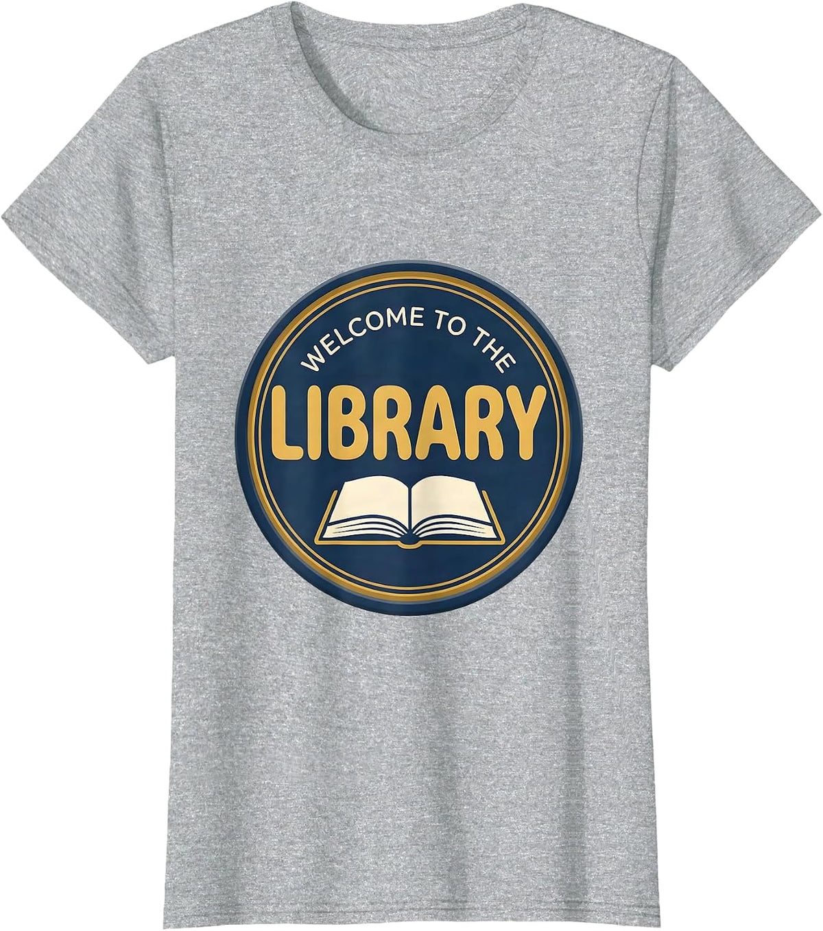 Welcome To The Library Funny Library Crew Teacher First Day T-Shirt - Heather Grey