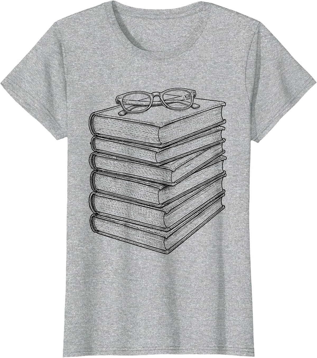 English Teacher Classic Novels Reading Glasses Gift T-Shirt - Heather Grey