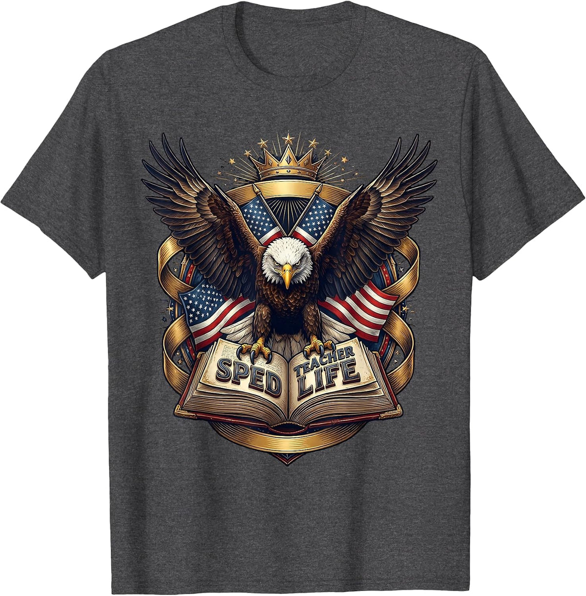 Sped Teacher Life Special Education Design T-Shirt - Dark Heather Grey
