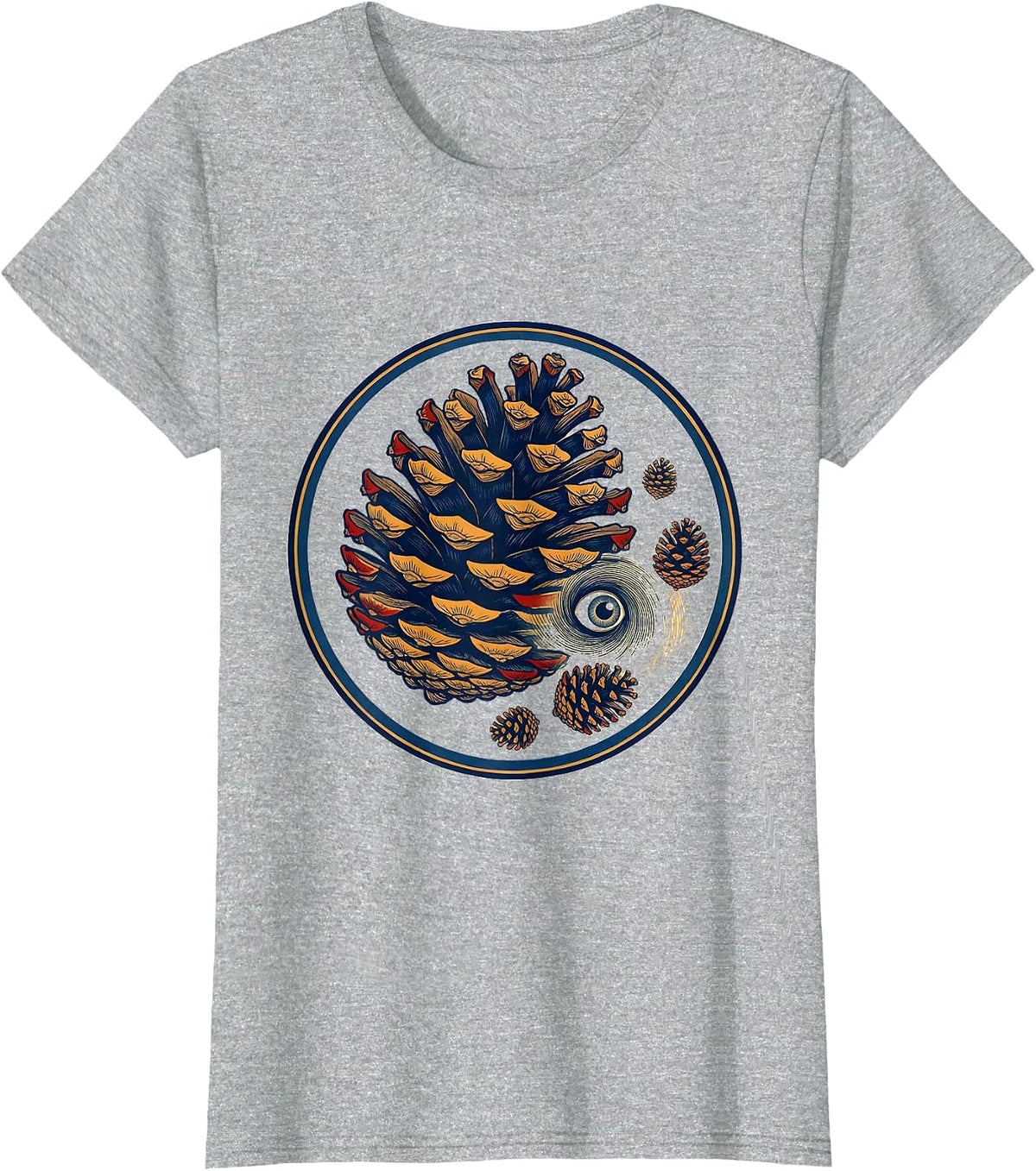 Fibonacci Spiral Sacred Geometry Ratio Math Enthusiast T-Shirt - Heather Grey