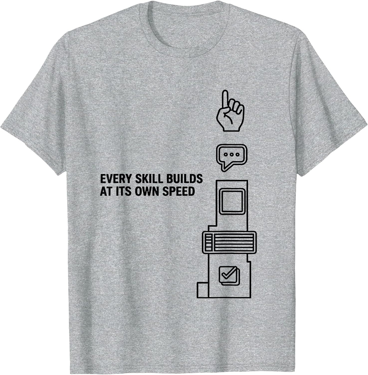 Men's Every Skill Builds At Its Own Speed Special Education T-Shirt - Heather Grey