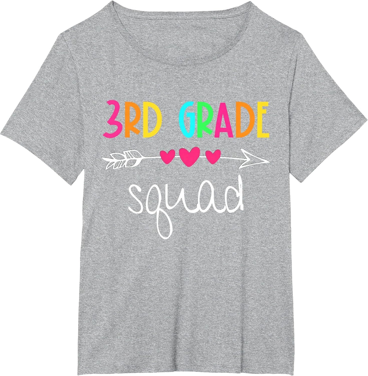3rd Grade Squad Third Teacher Student Team Back to School T-Shirt - Heather Grey