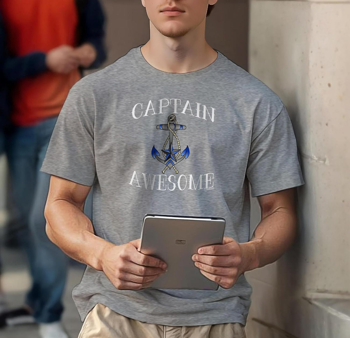 ThisWear Captain Awesome Short Sleeve Unisex T-Shirt [PPP] - size chart