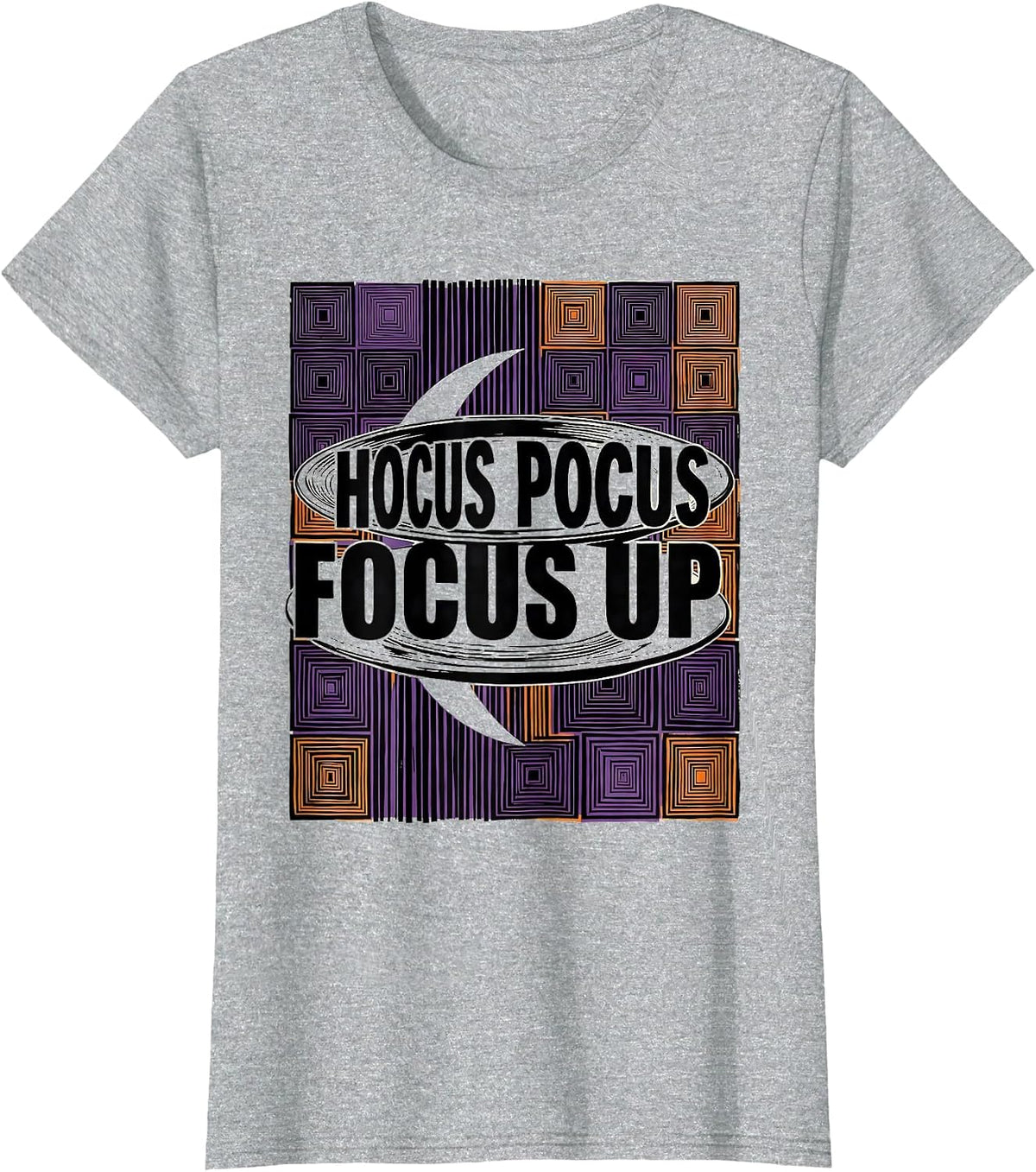 Hocus Pocus Focus Up Funny Halloween Teacher Costume T-Shirt - Heather Grey
