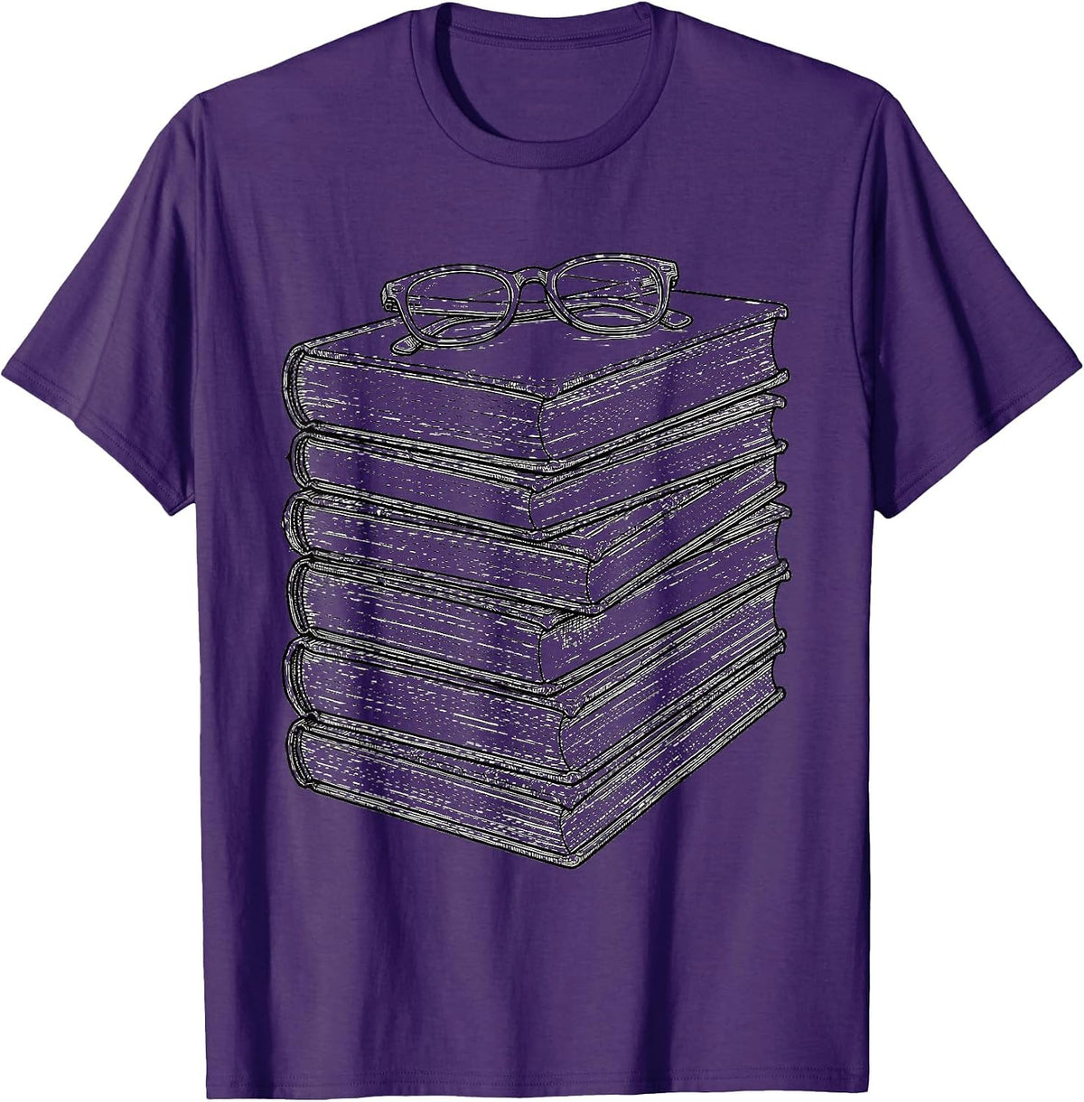 English Teacher Classic Novels Reading Glasses Gift T-Shirt - Purple