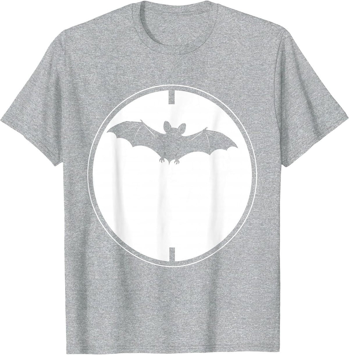 Men's Bat Silhouette Gothic Bat Lover Wildlife Conservation T-Shirt - Heather Grey