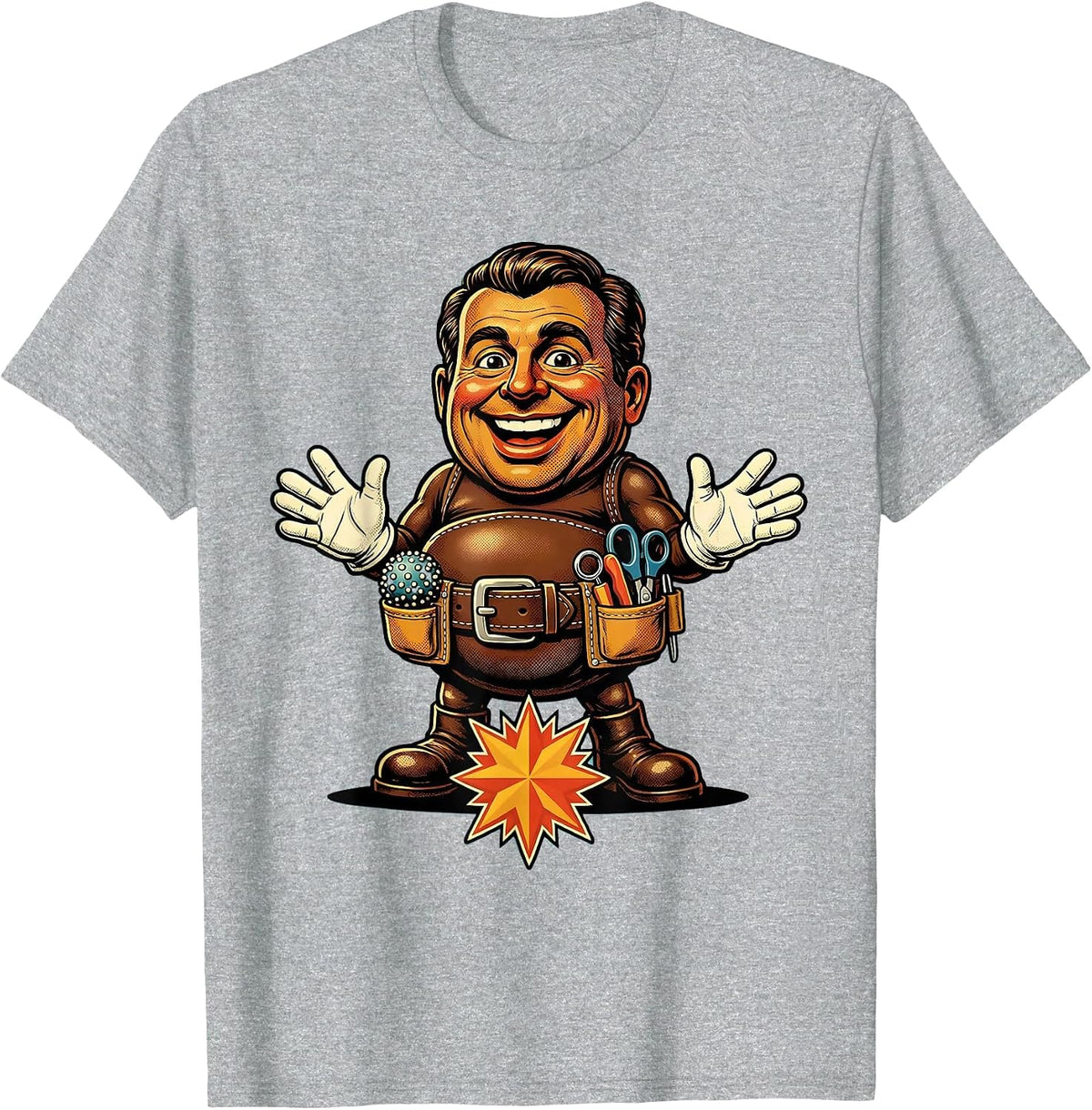 Men's Occupational Therapy Toolbelt Illustration T-Shirt - Heather Grey