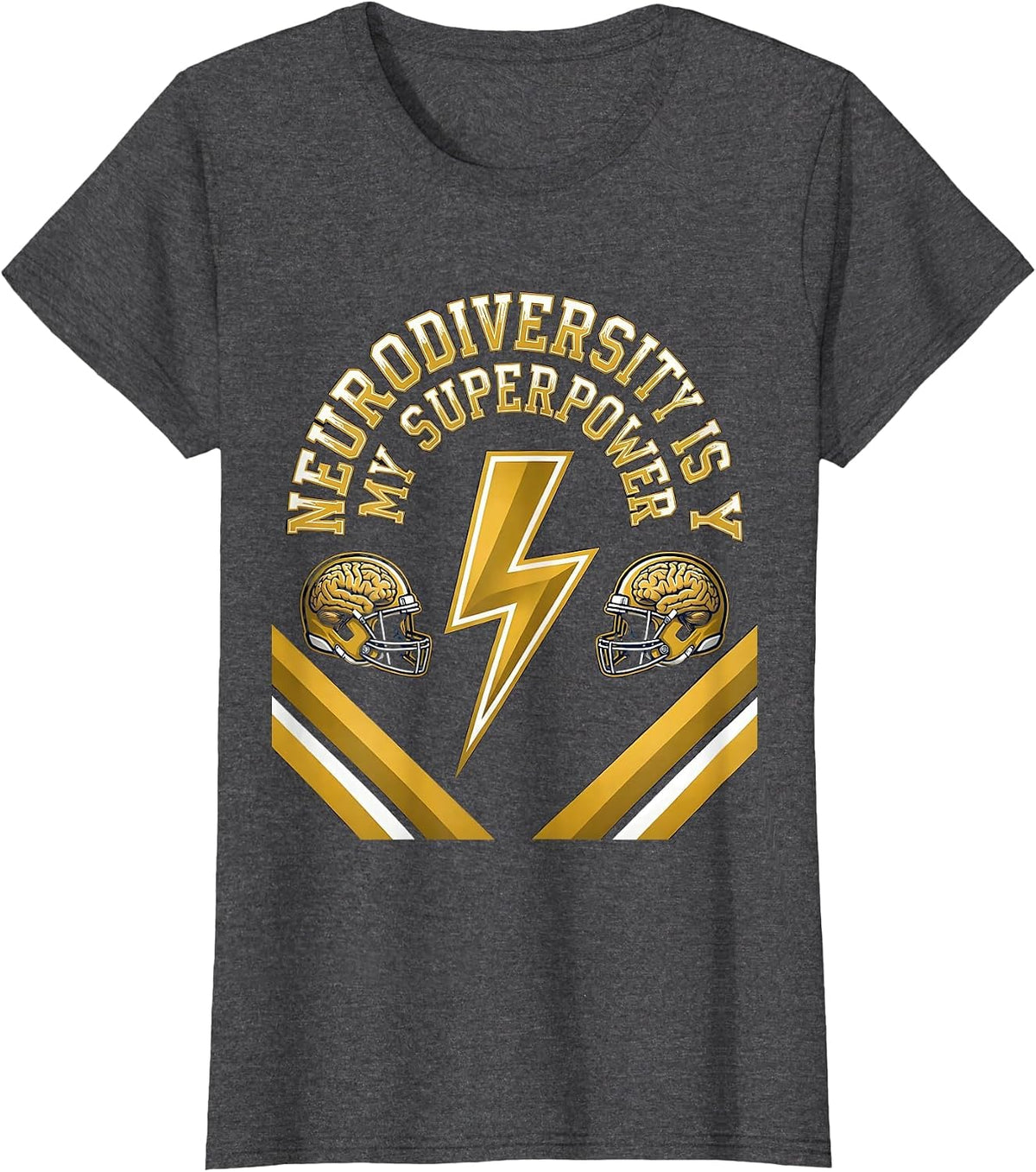 Women's Neurodiversity Is My Superpower Celebration Design T-Shirt - Dark Heather Grey
