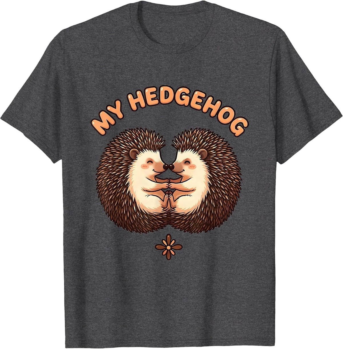 Men's My Hedgehog Cute Kawaii Hedgehog Lover Animal Humor T-Shirt - Dark Heather Grey