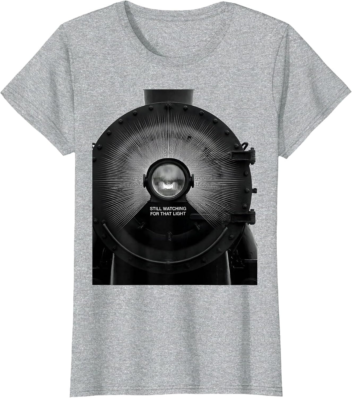 Still Watching For That Light Minimalist Train Enthusiast T-Shirt - Heather Grey