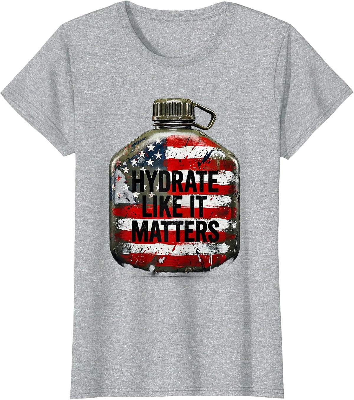 Hydrate Like It Matters K-Beauty Skincare Design T-Shirt - Heather Grey