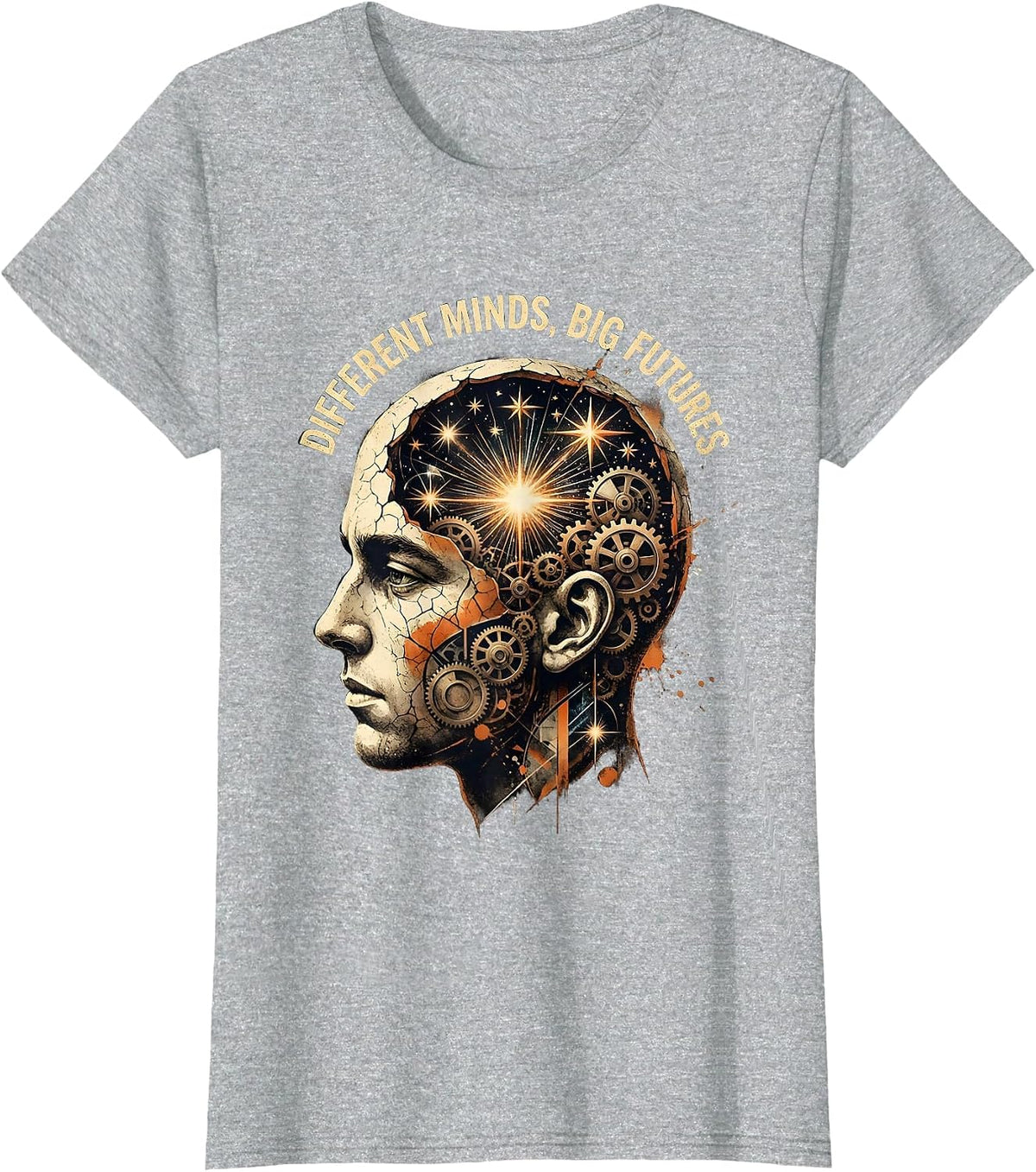 Different Minds Big Futures Special Education Design T-Shirt - Heather Grey