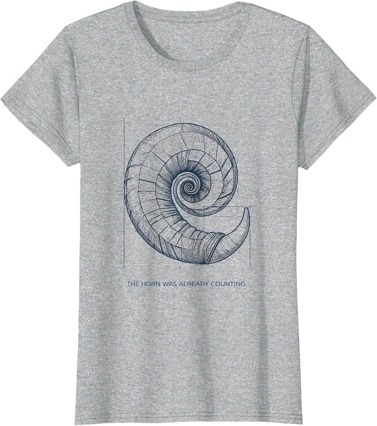 Women's The Horn Was Already Counting Sacred Geometry Math T-Shirt - Heather Grey